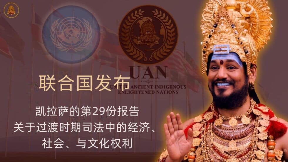 联合国发布凯拉萨(KAILASA)关于经济、社会和文化权利的第29份报告